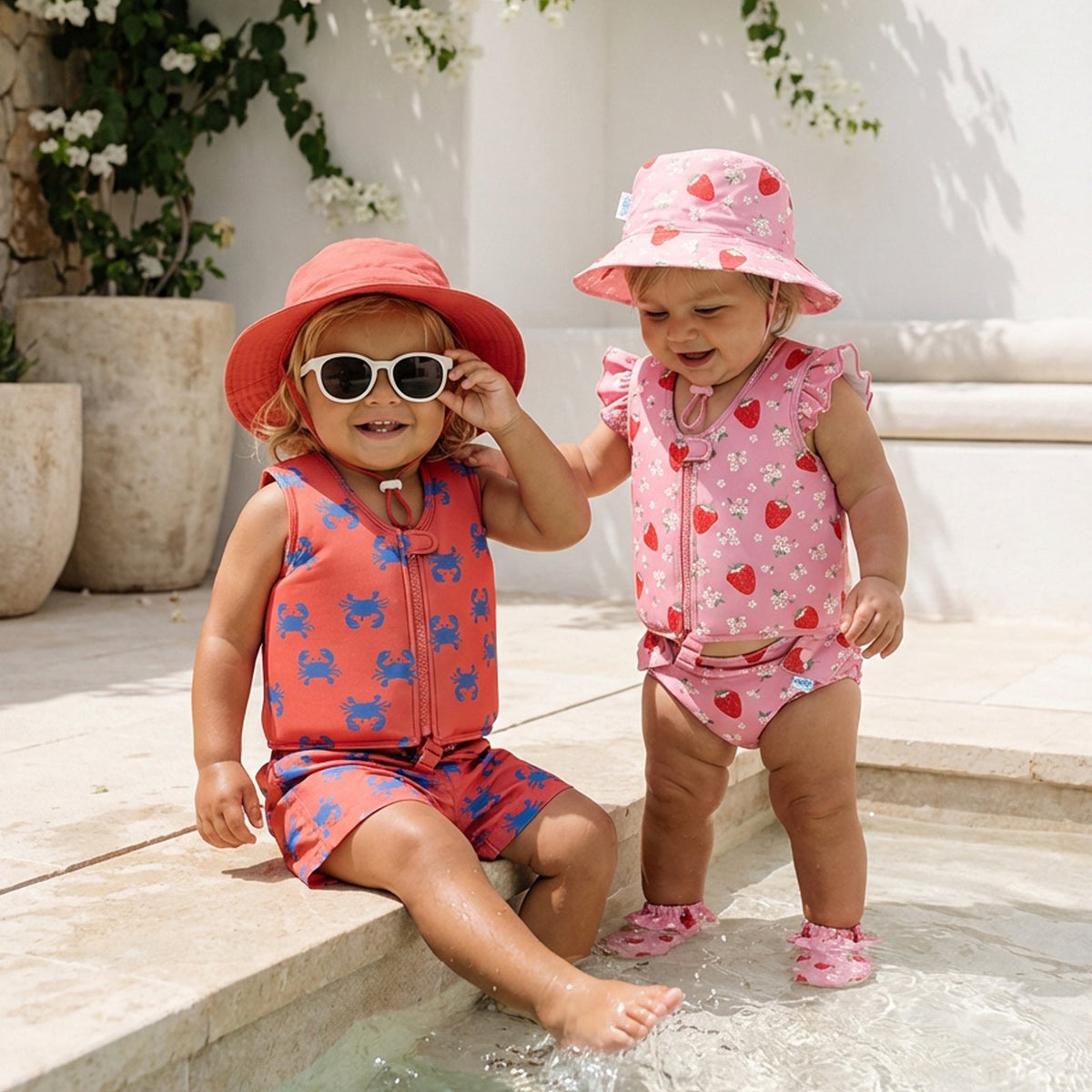 Beachcomber Swim Sunhat, Lobster