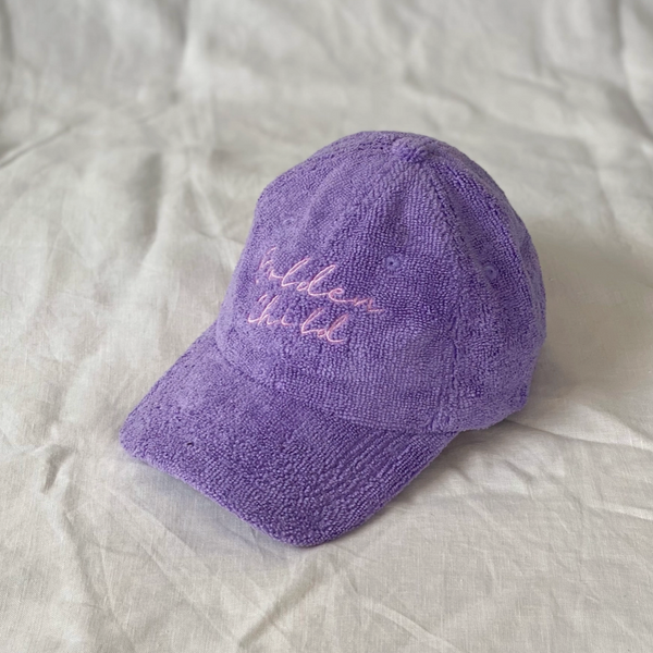 Terry Toweling Cap, Purple