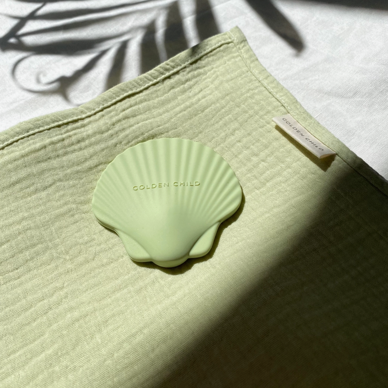 Seashell Teether, Lime