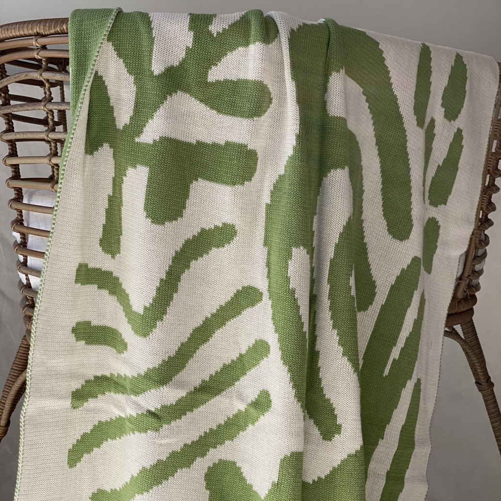 Reversible Blanket, Lime