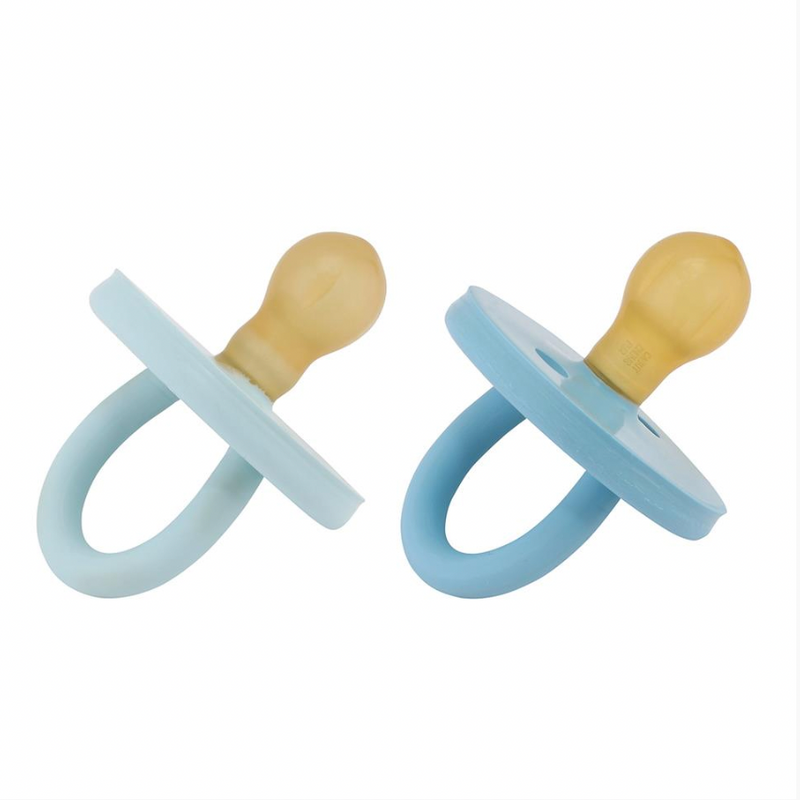 Round Twin Pack Pacifiers- Blues