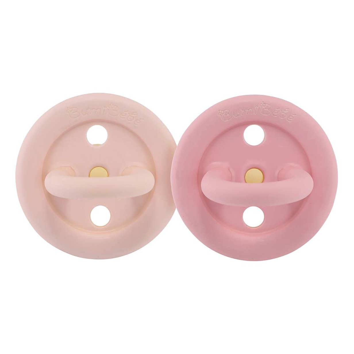 Round Twin Pack Pacifiers- Pinks