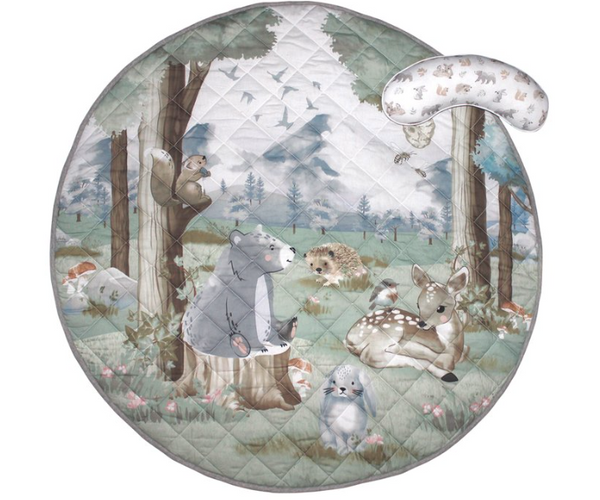Whimsical Forest Water Resistant Playmat & Tummy Time Pillow