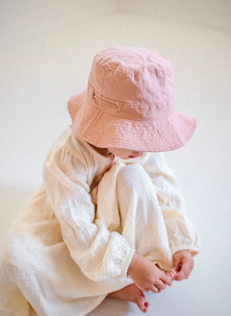 Cotton Sun Hat, Dusty Rose