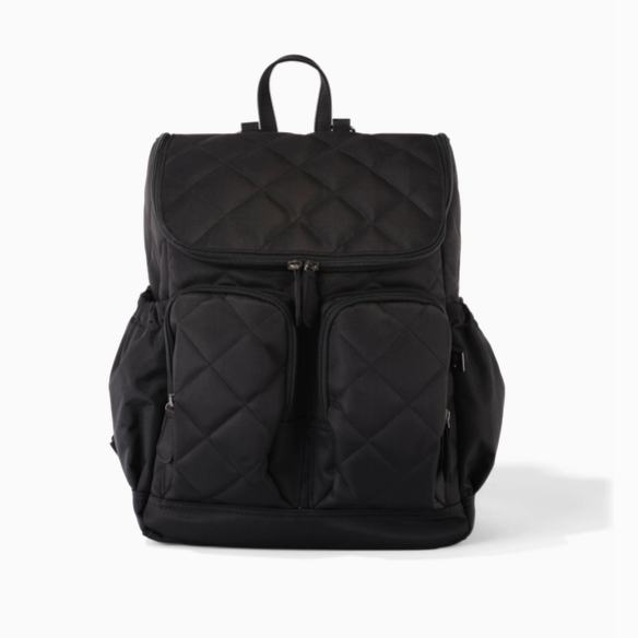 Signature Nappy Backpack, Black Diamond Quilt