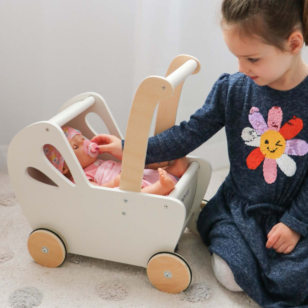 Essentials Dolls Pram, Off White