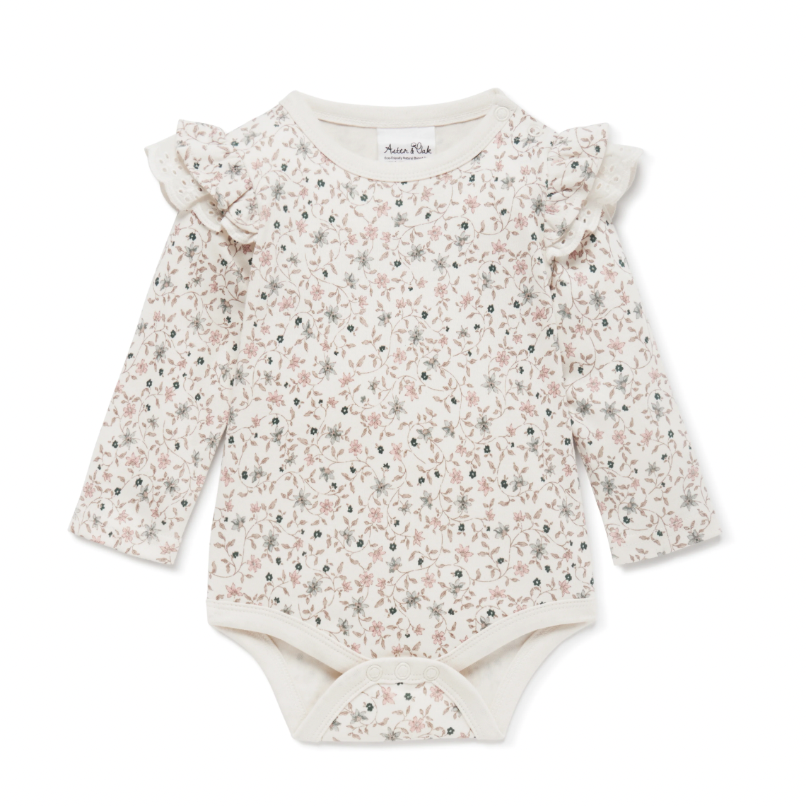 Winter Floral Flutter Onesie