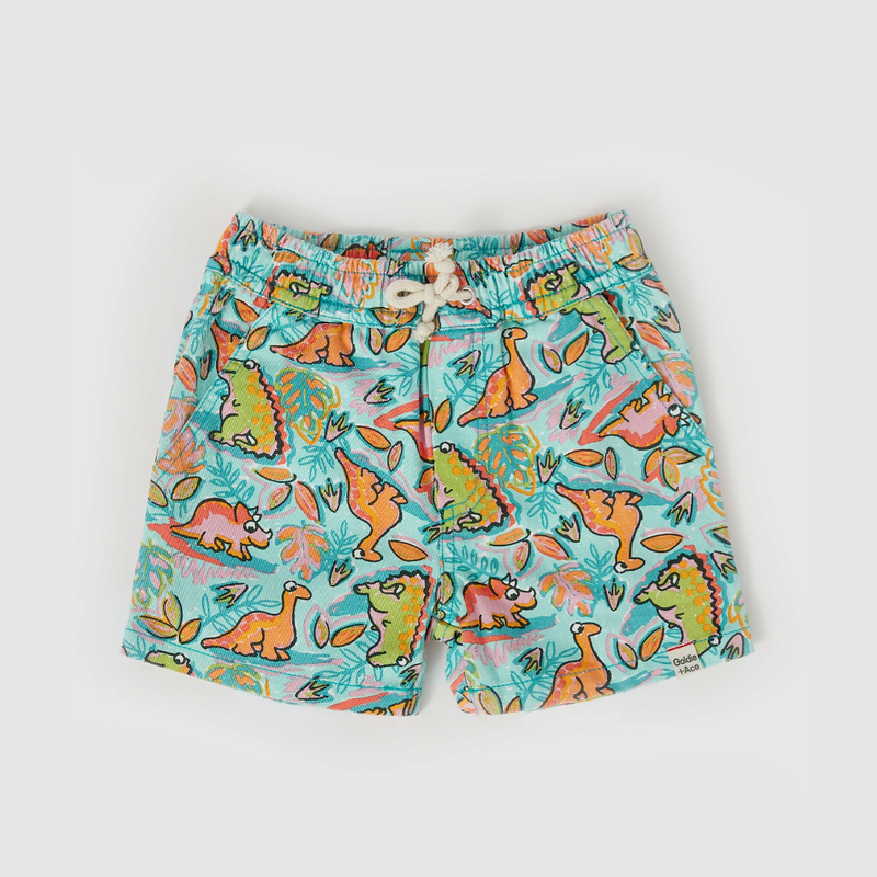 Noah Denim Shorts, Dino Jungle