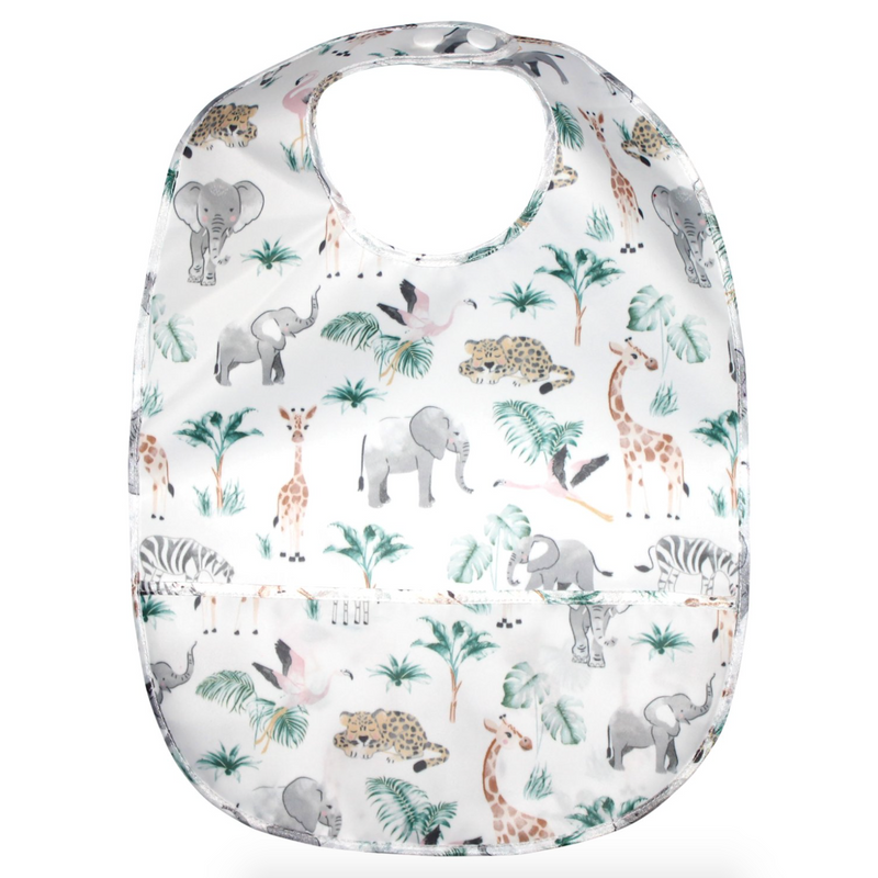 Safari Wipeable Feeding Bib