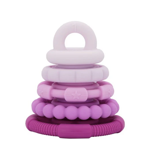 Rainbow Stacker and Teether, Raspberry