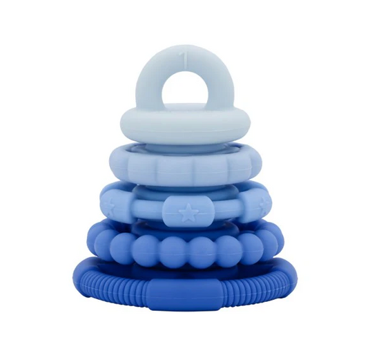 Rainbow Stacker and Teether, Blueberry