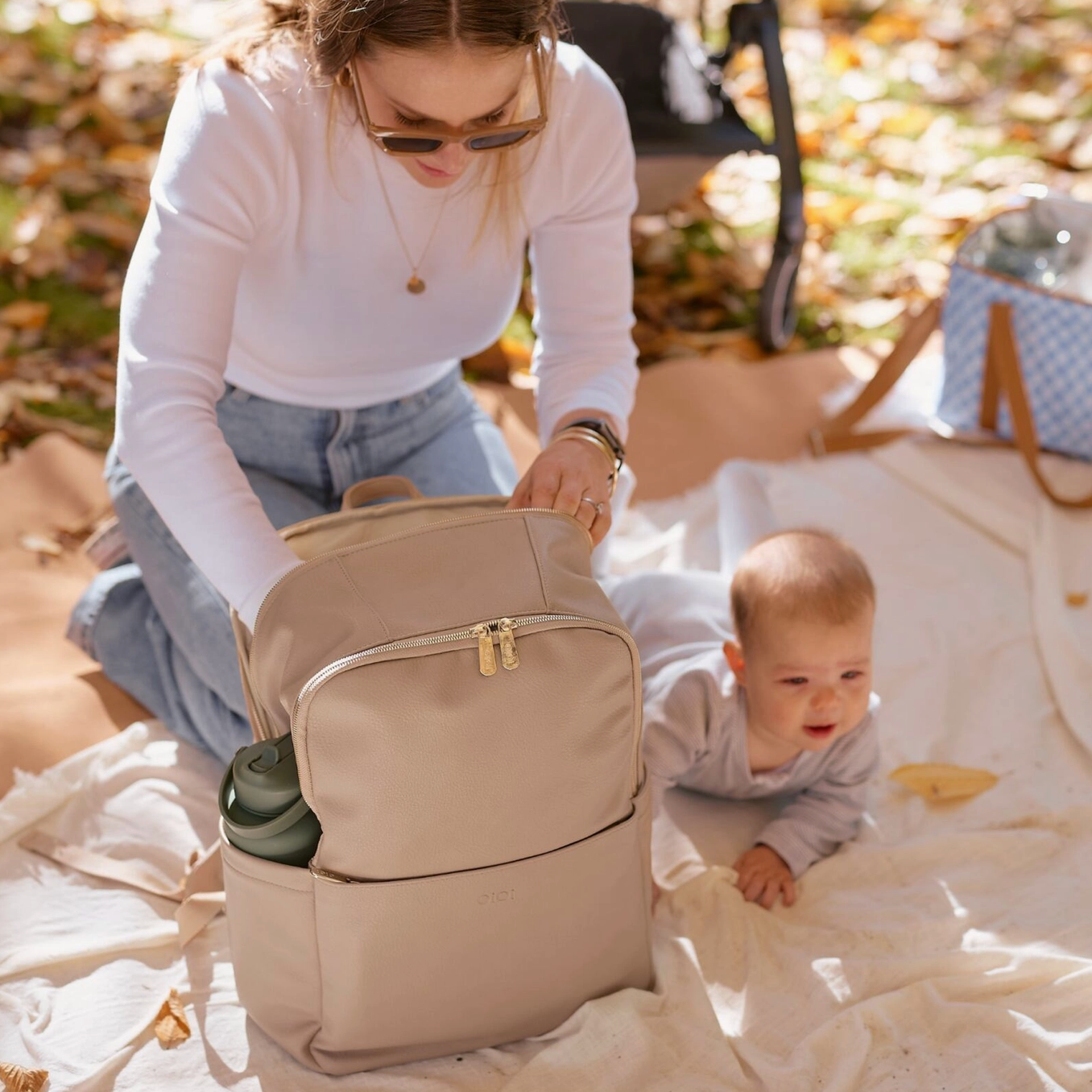 Multitasker Nappy Backpack, Oat