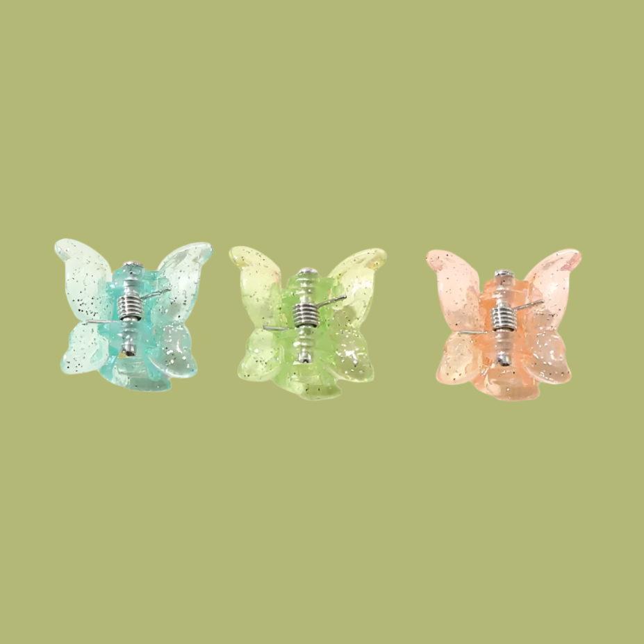 3 x Mini Butterfly Clips