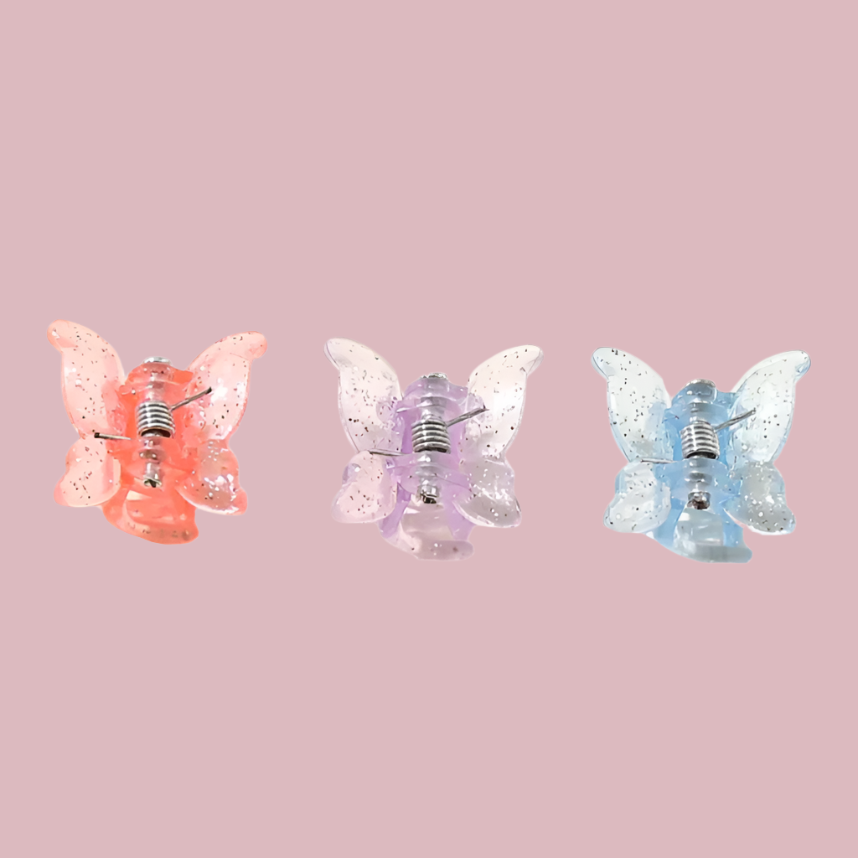 3 x Mini Butterfly Clips