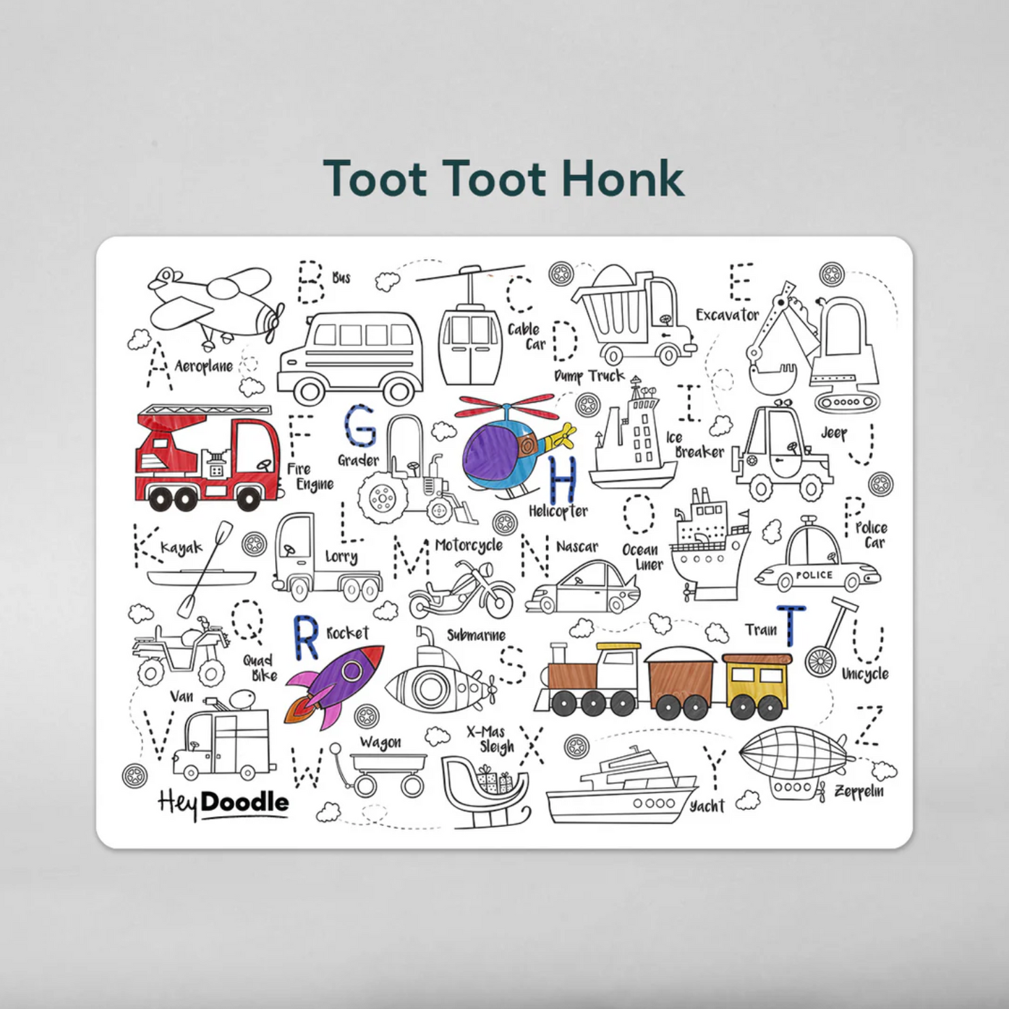 Toot Toot Honk Colouring Mat