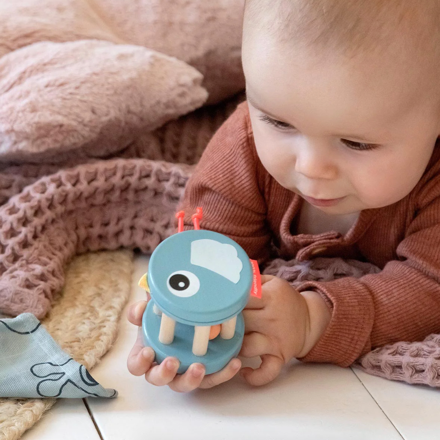 Wooden Bell Rattle