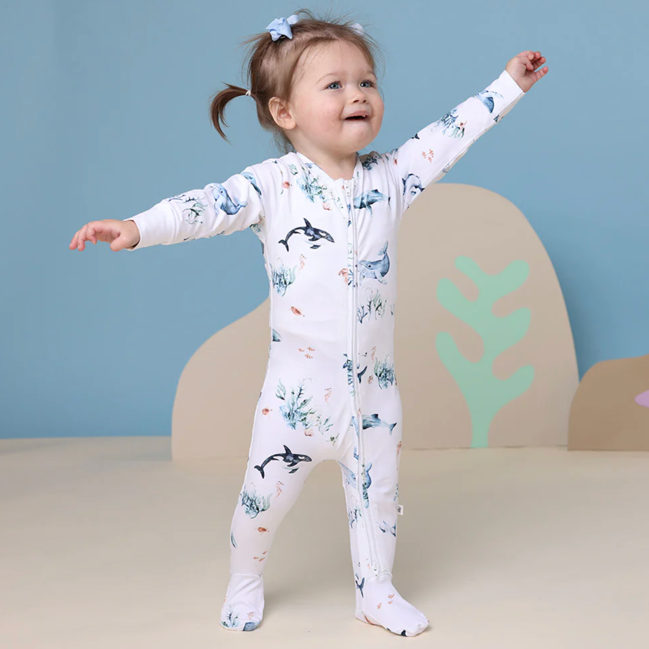 Ocean Organic Snuggle Sleepsuit