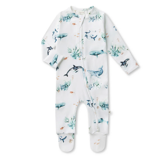 Ocean Organic Snuggle Sleepsuit