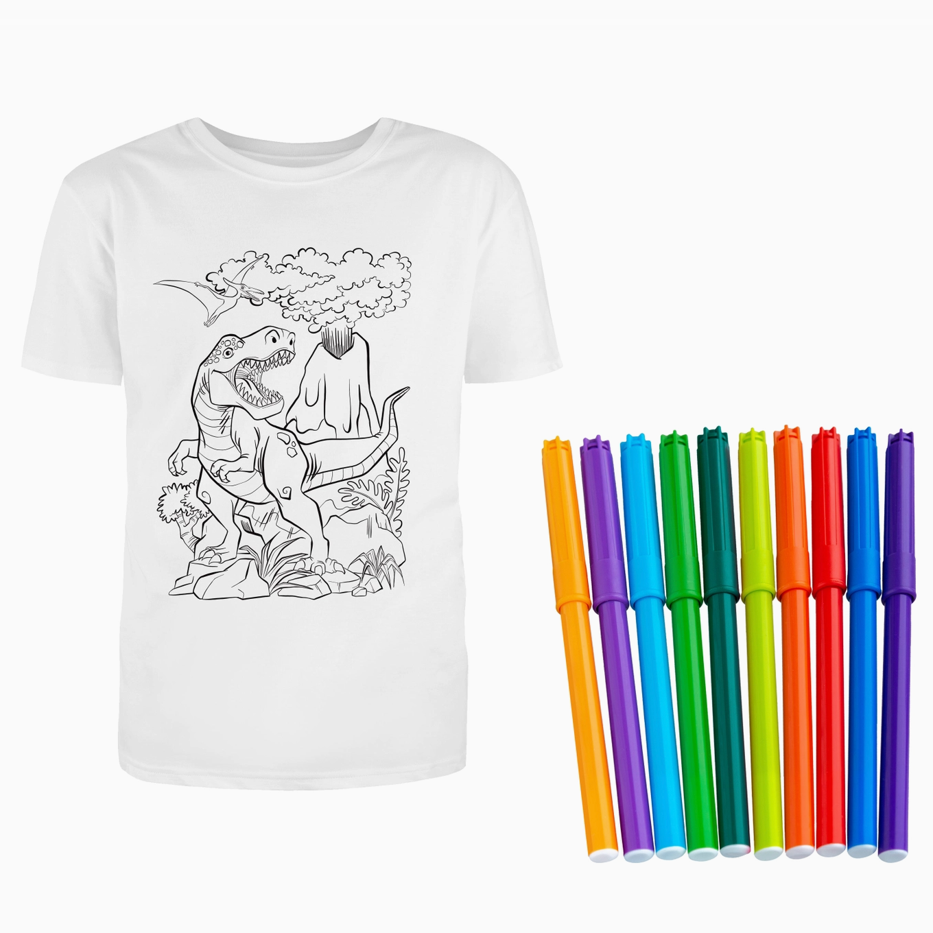 Colour Your Own Dinosaur T-Shirt