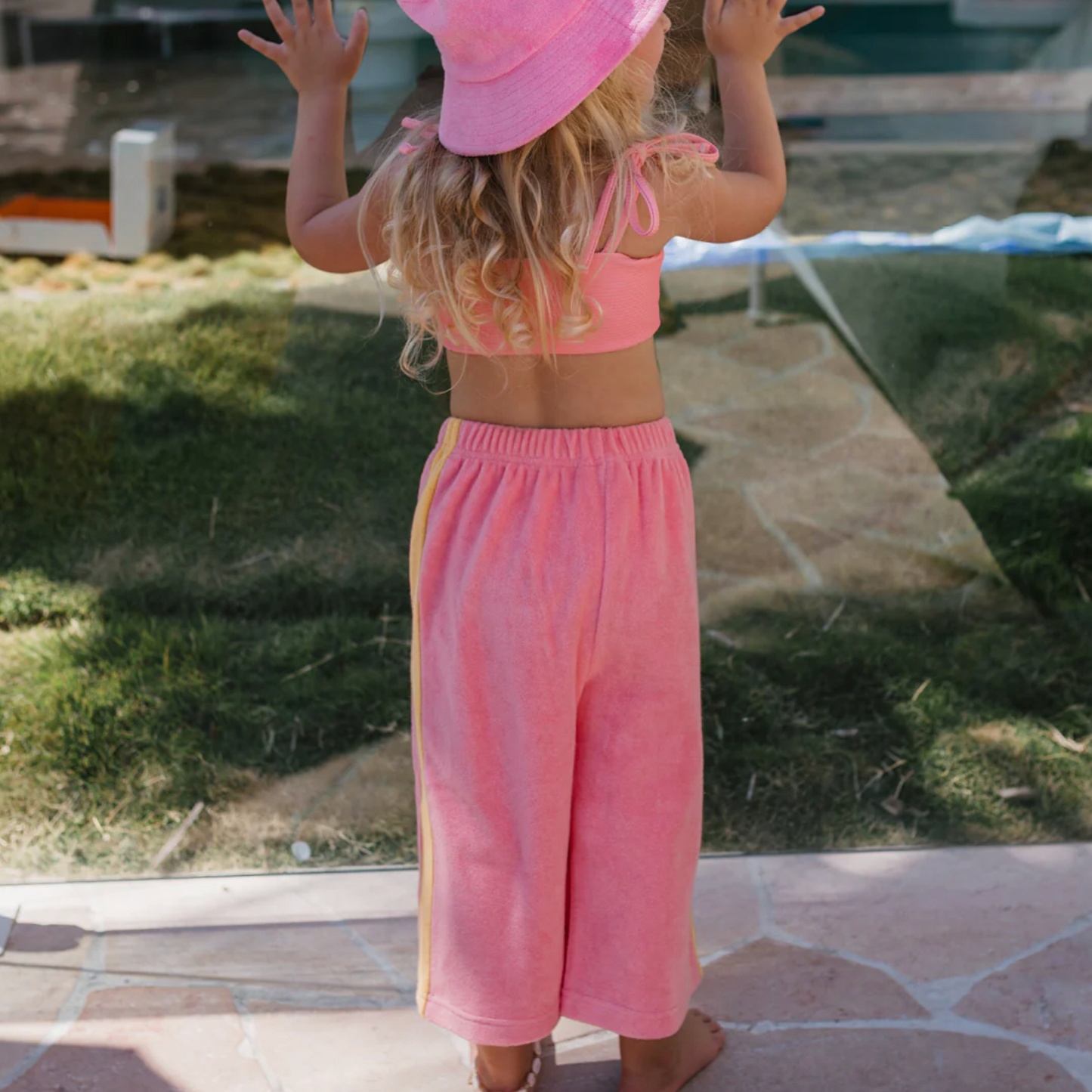 Ciao Tutti Wide Leg Pants Pink Icing & Golden Cream