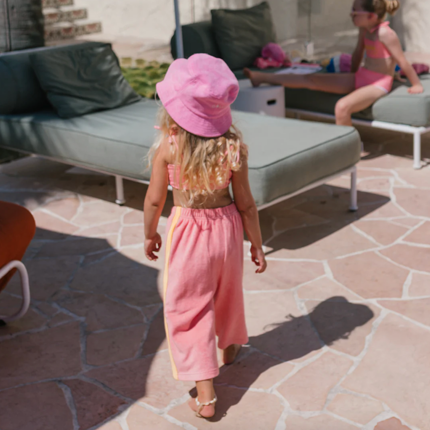 Ciao Tutti Wide Leg Pants Pink Icing & Golden Cream