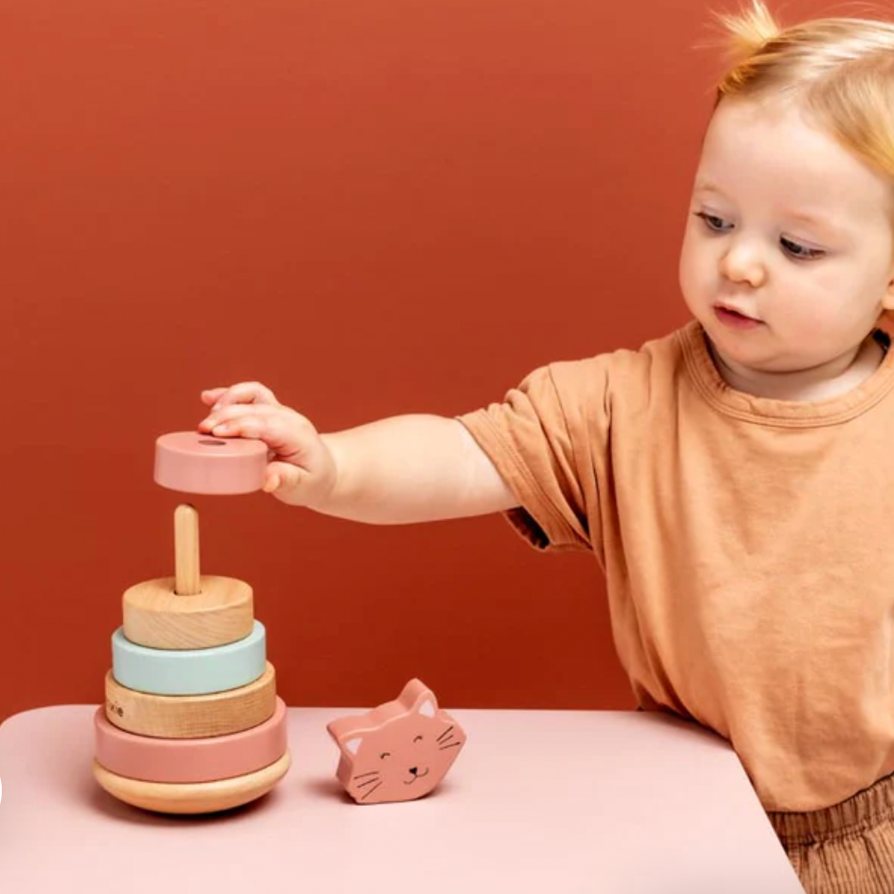 Wooden Stacking Toy, Mrs Cat