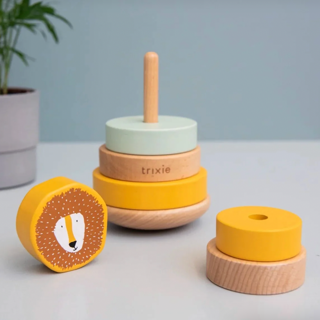 Wooden Stacking Toy, Mr Lion