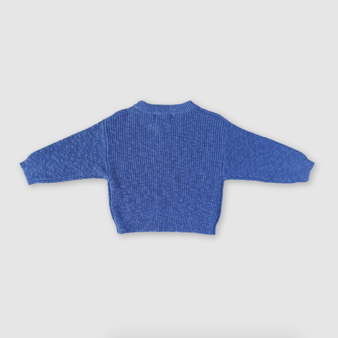 Organic Texture Slub Knit Pull Over, Cobalt