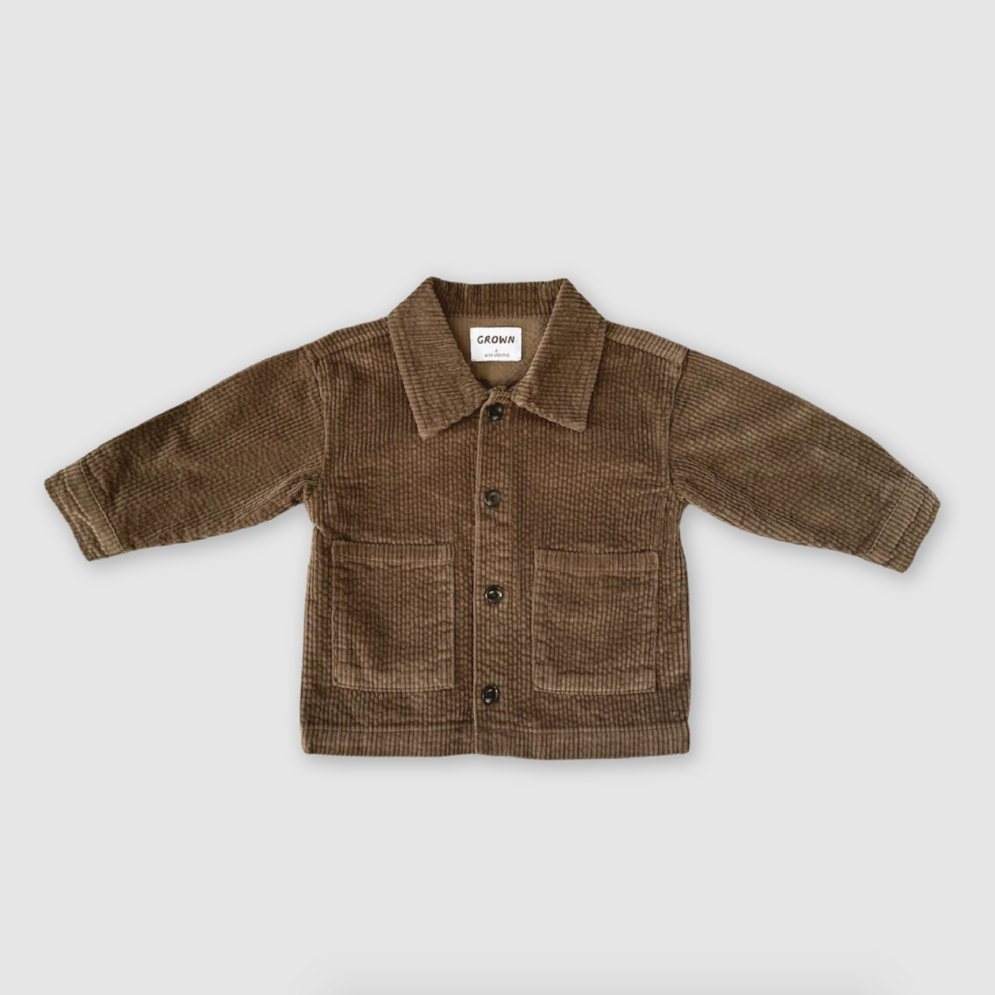 Organic Cord Shirt Jacket, Espresso
