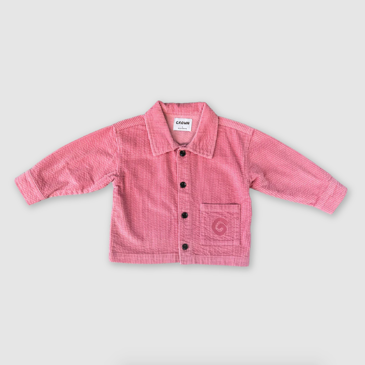 Organic Cord Shirt Jacket, Sorbet