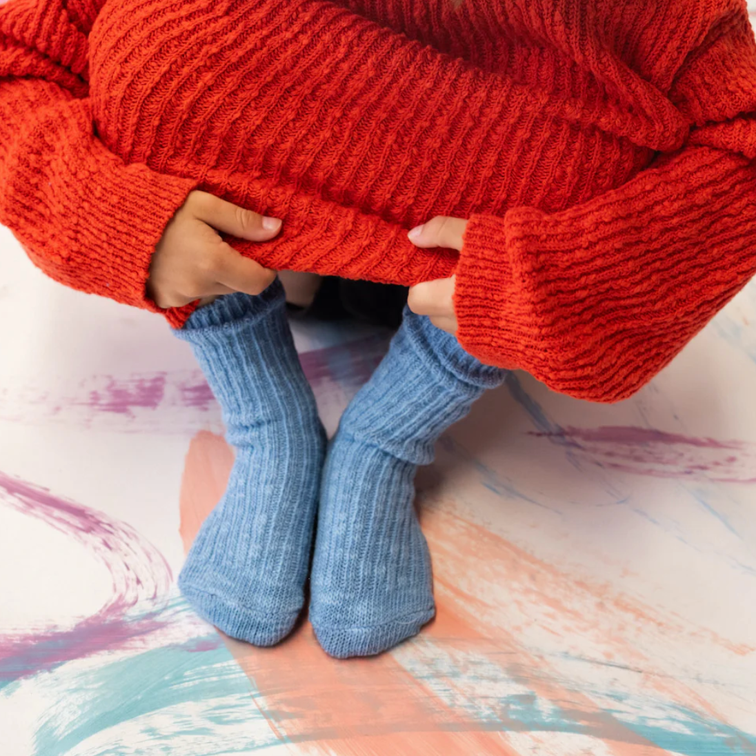 Cotton Slub Chunky Rib Socks