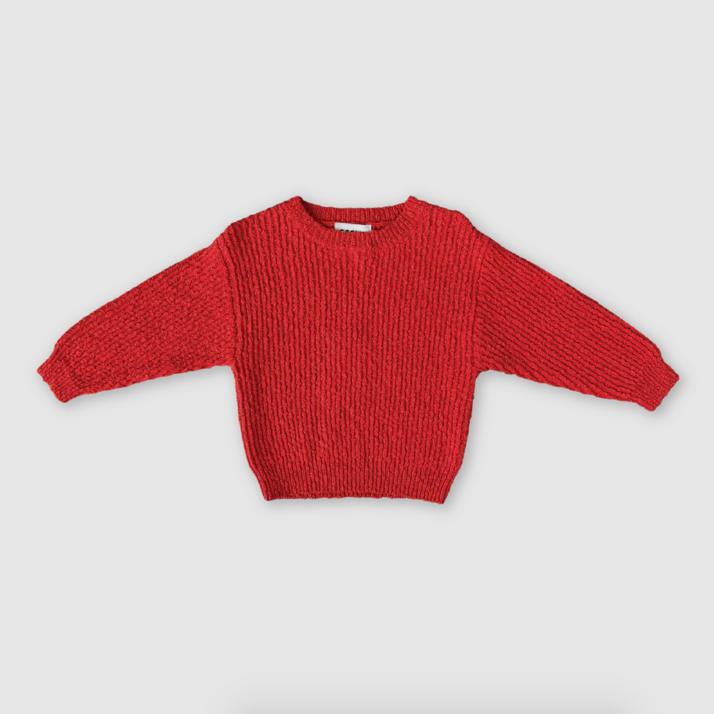 Organic Texture Boucle Knit Pull Over, Sauce
