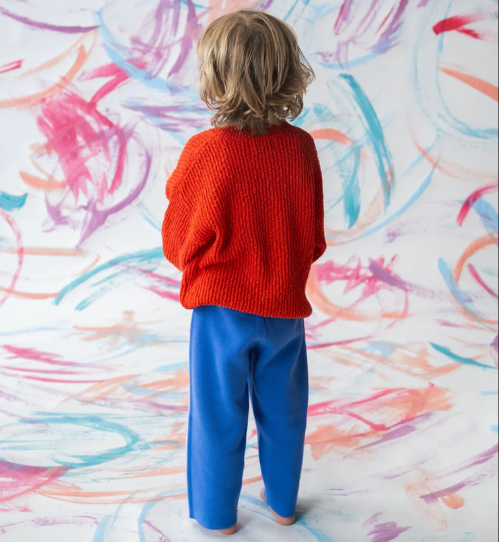 Organic Texture Boucle Knit Pull Over, Sauce