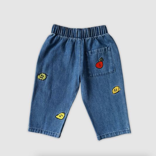 Organic Fruit Salad Denim Pants