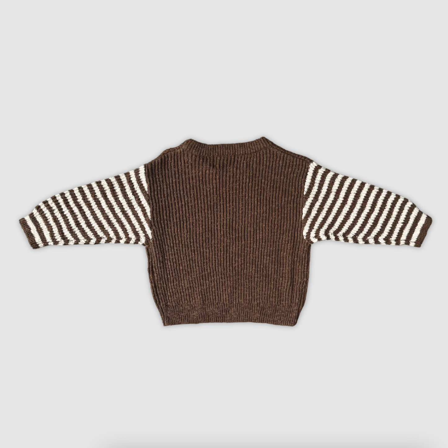 Organic Stripe Sleeve Knit Pull Over