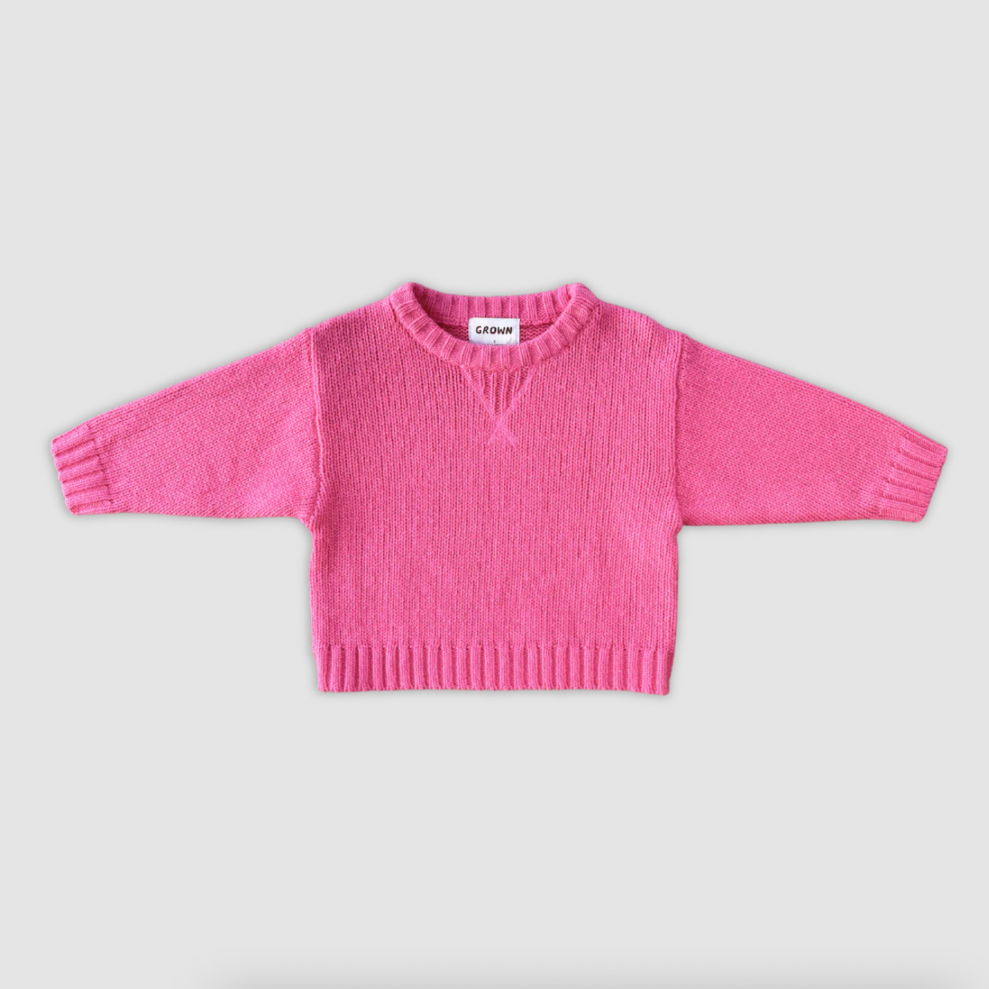 Merino Blend Knit Pull Over, Raspberry