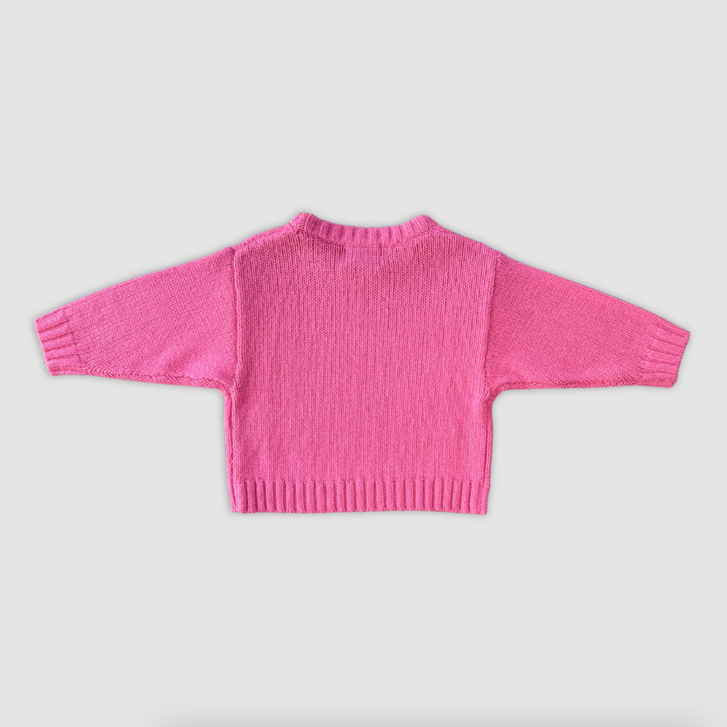 Merino Blend Knit Pull Over, Raspberry