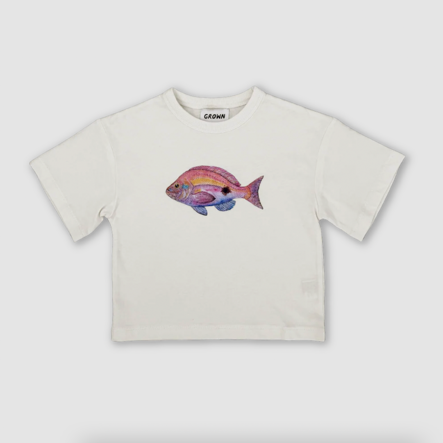 Perch Fish Tee, Cream