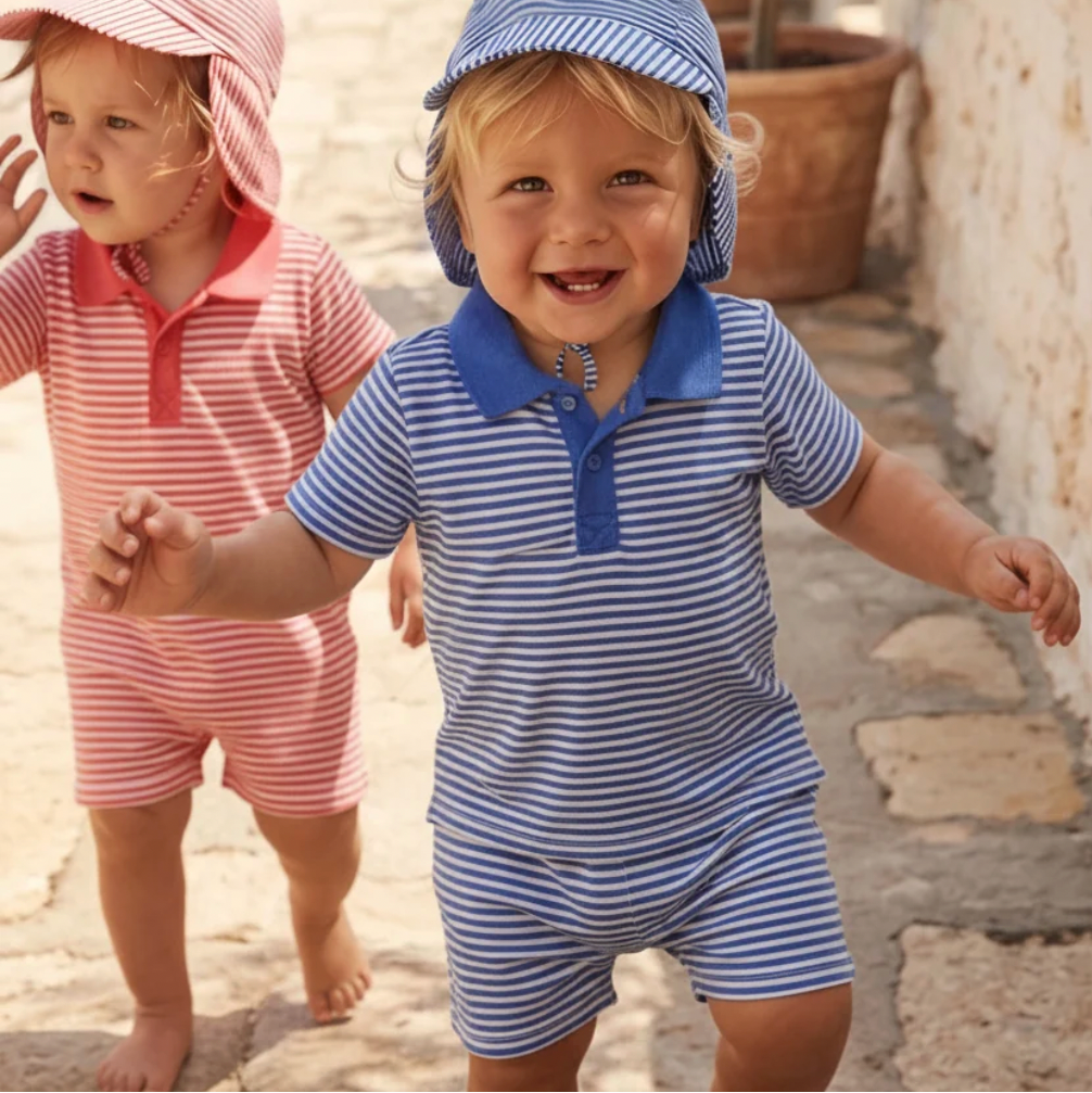 Mini Polo Onesie, Capri