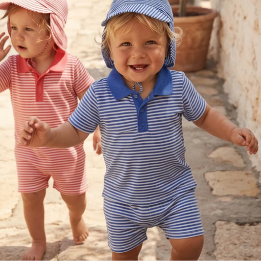 Mini Polo Onesie, Capri