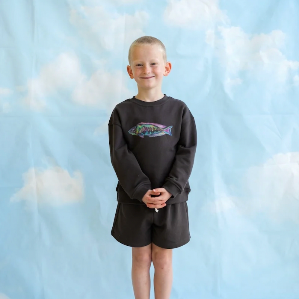 Parrot Fish Shorts, Ash