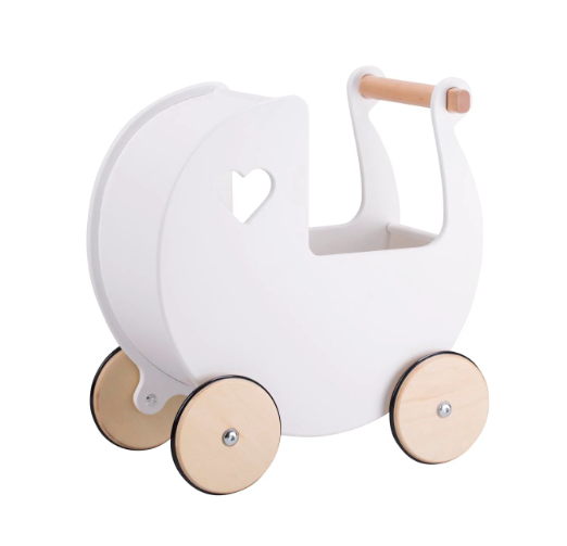 Classic Dolls Pram, White