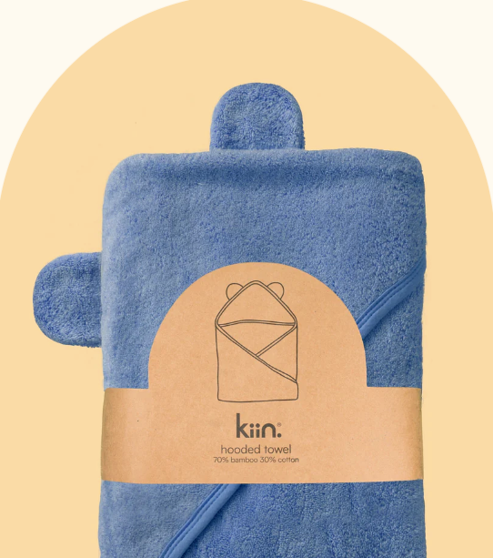 Hooded Towel, Blue Shadow