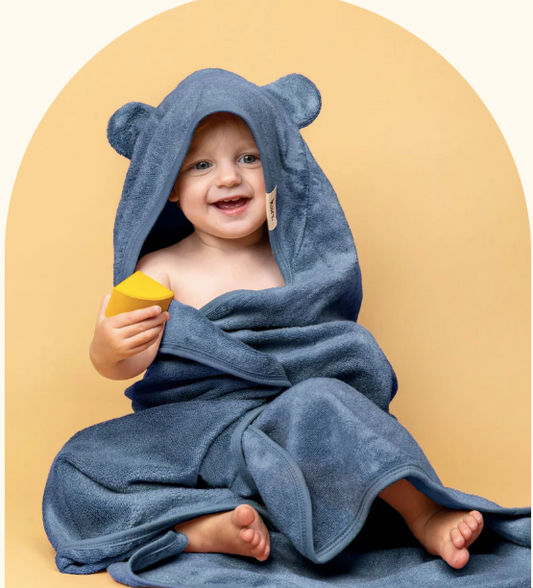 Hooded Towel, Blue Shadow