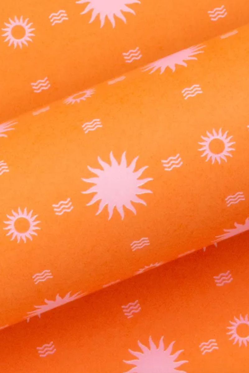 Orange Soleil Wrapping Paper