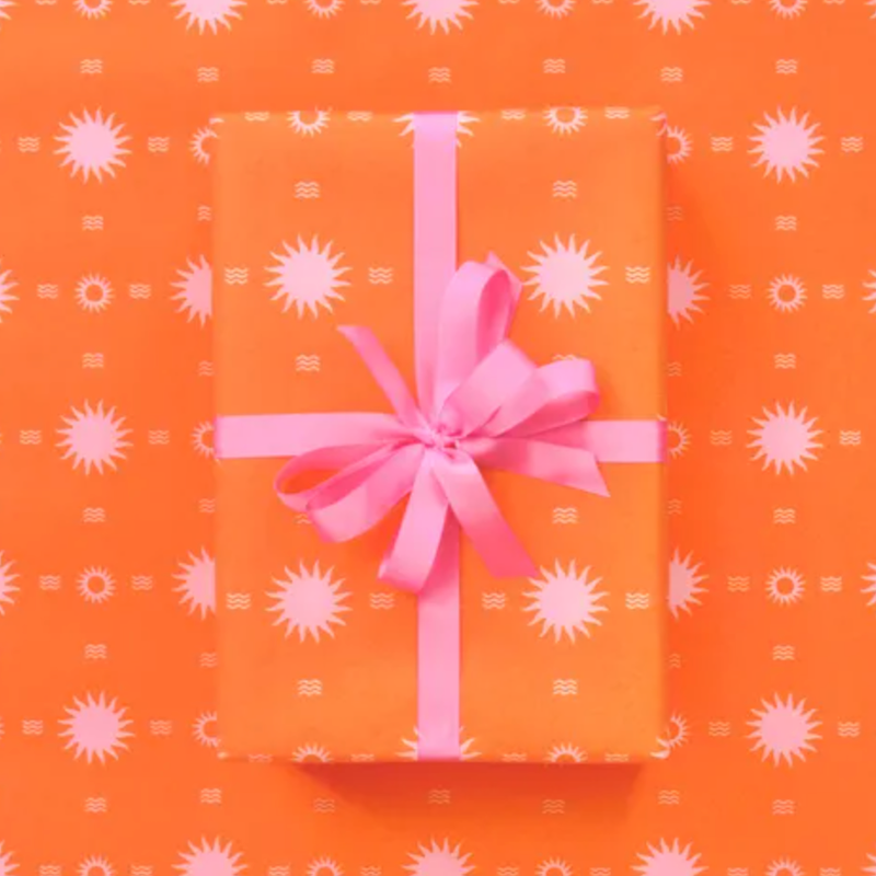Orange Soleil Wrapping Paper