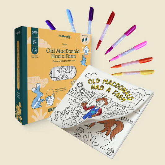 Old MacDonald Tales, Reusable Colouring Book