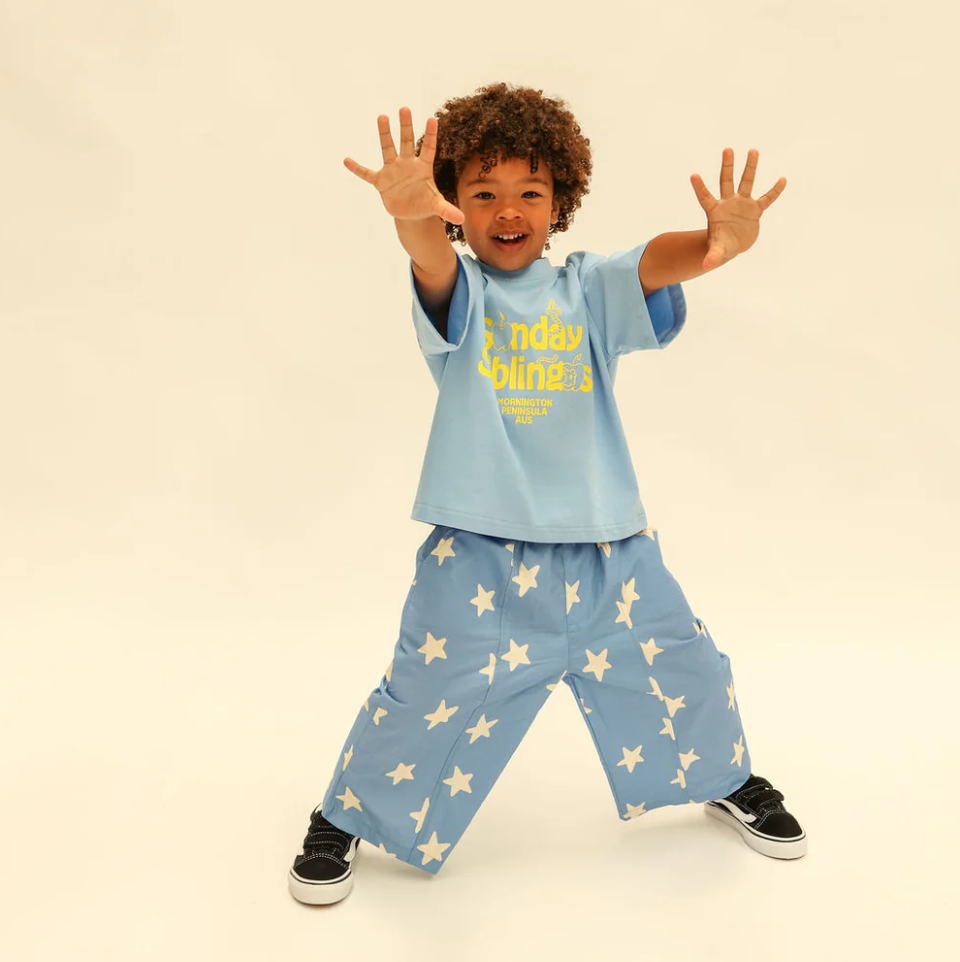 Dusty Star Pants, Cobalt Blue