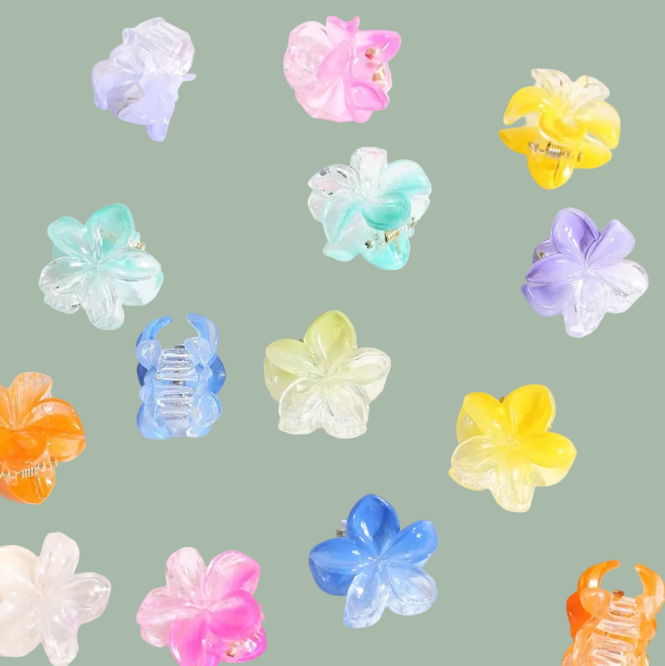Mini Frangipani Clips