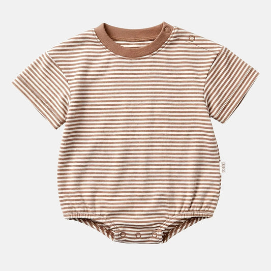 Mini Bubble Onesie, Mocha